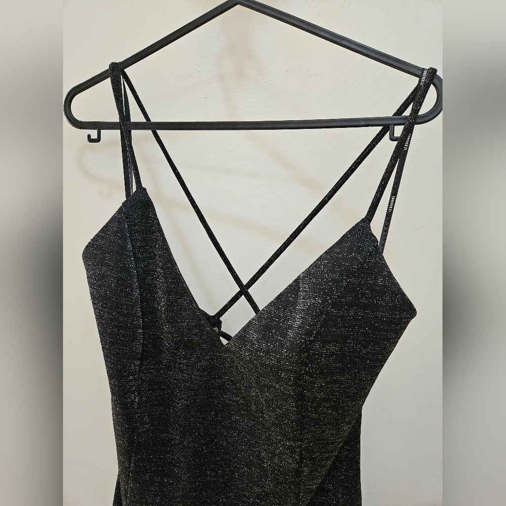 Forever 21 Shimmer Midi Black Dress - Picture 4 of 5